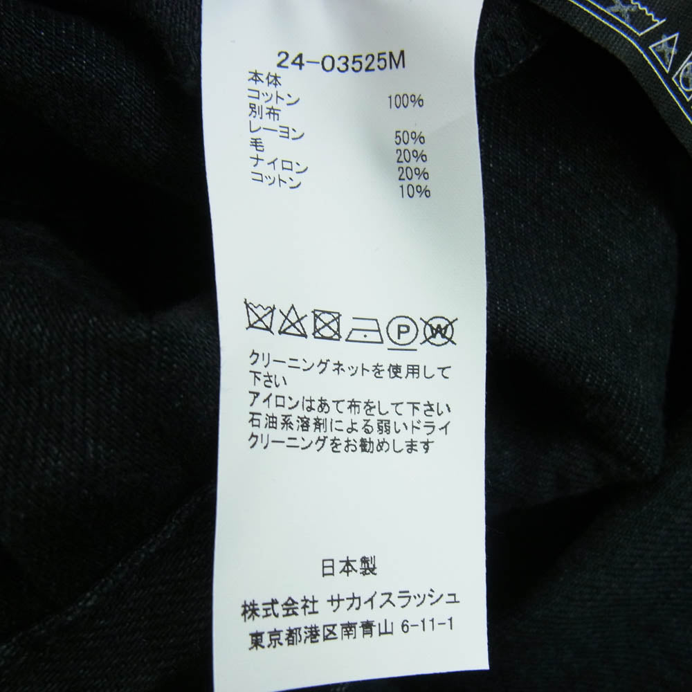 Sacai サカイ 24AW 24-03525M Gonz BEYONDEXX Denim Jacket size3 デニム ジャケット ブラック系 3【極上美品】【中古】