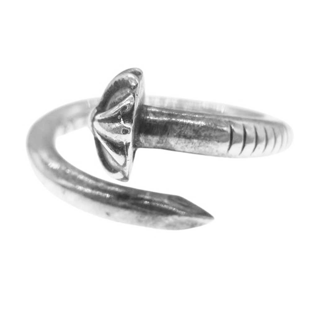 CHROME HEARTS クロムハーツ（原本有） NAIL CRSBALL クロスボール ネイル リング シルバー系 約15.5号【中古】