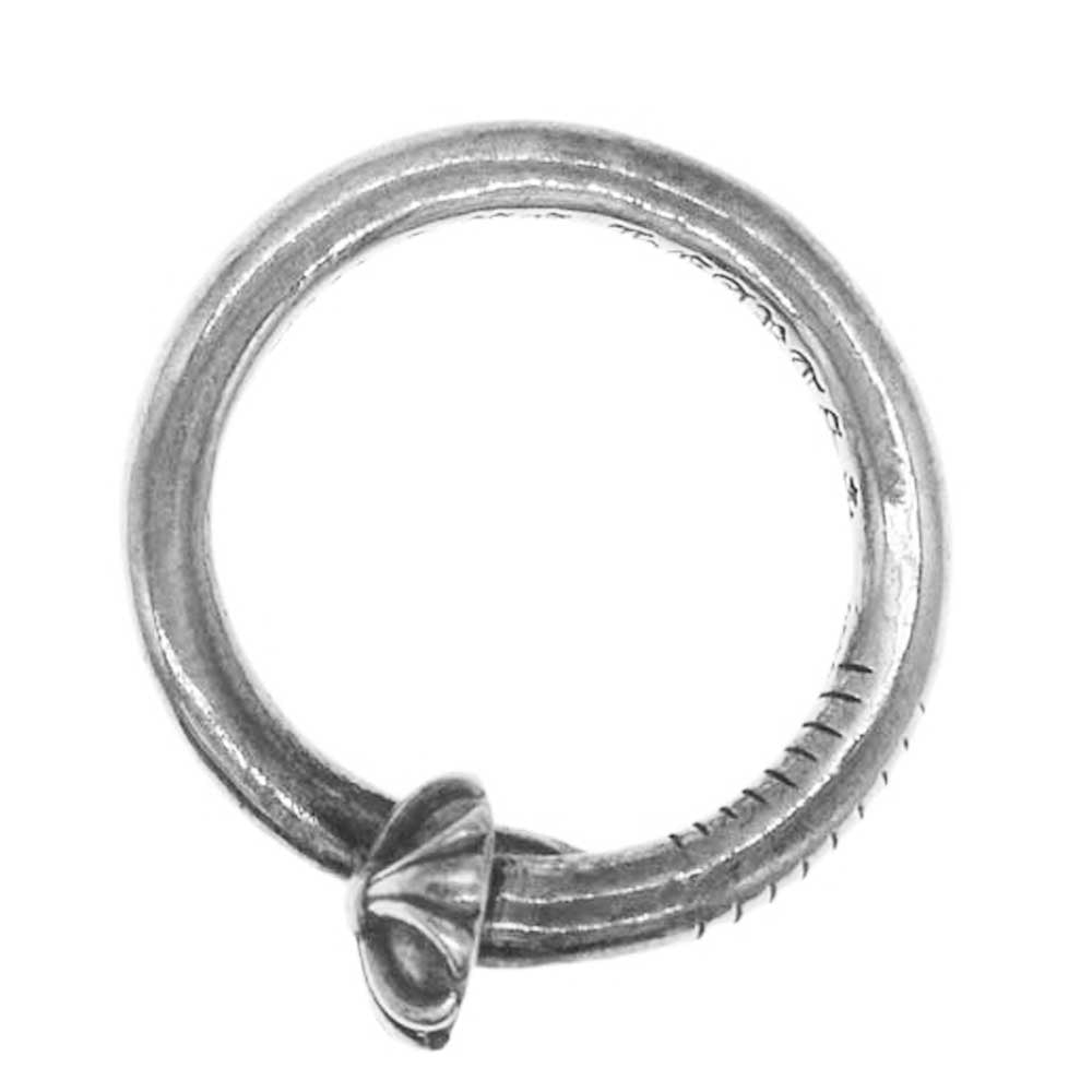 CHROME HEARTS クロムハーツ（原本有） NAIL CRSBALL クロスボール ネイル リング シルバー系 約15.5号【中古】