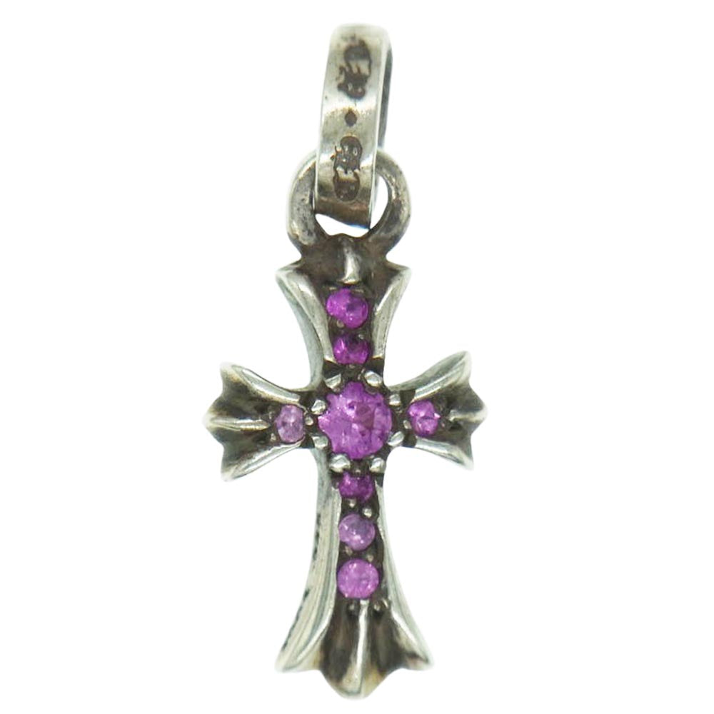 CHROME HEARTS クロムハーツ（原本無） CRS BBYFAT P SAP ベイビーファットチャーム パヴェピンクサファイア ペンダントトップ シルバー系【中古】