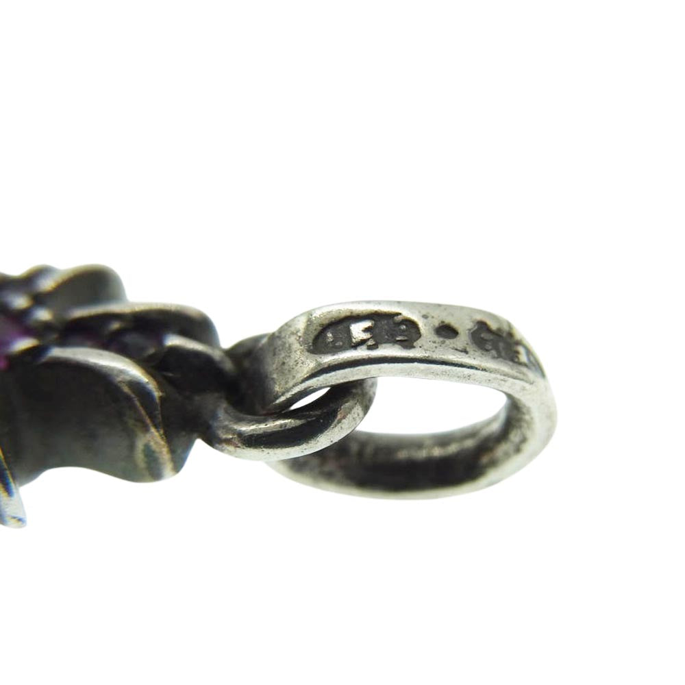 CHROME HEARTS クロムハーツ（原本無） CRS BBYFAT P SAP ベイビーファットチャーム パヴェピンクサファイア ペンダントトップ シルバー系【中古】