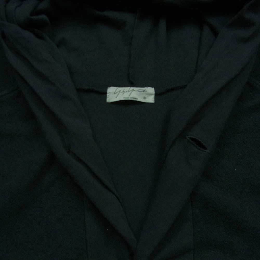 Yohji Yamamoto POUR HOMME ヨウジヤマモトプールオム 18SS HW-T78-983 ダブルフェイス ロング丈 ボタン パーカー ブラック系 3【中古】