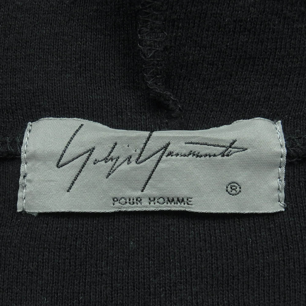 Yohji Yamamoto POUR HOMME ヨウジヤマモトプールオム 18SS HW-T78-983 ダブルフェイス ロング丈 ボタン パーカー ブラック系 3【中古】