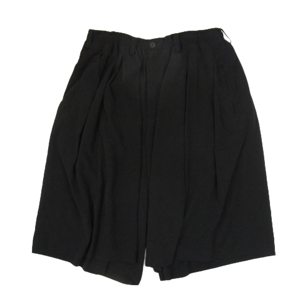 Yohji Yamamoto POUR HOMME ヨウジヤマモトプールオム 21AW HX-P37-500 TUXEDO CREPE DE CHINE SKIRT HALF PANTS スカート ハーフ パンツ ブラック系 2【中古】