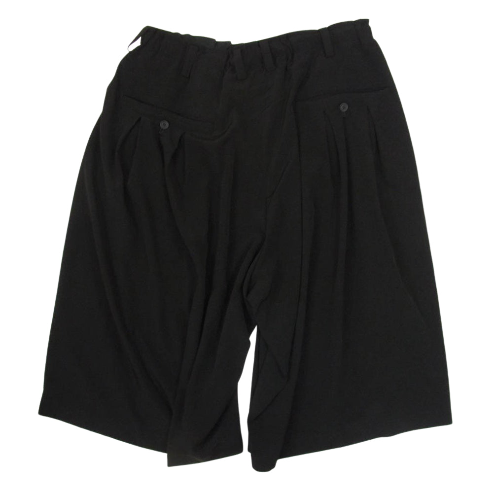 Yohji Yamamoto POUR HOMME ヨウジヤマモトプールオム 21AW HX-P37-500 TUXEDO CREPE DE CHINE SKIRT HALF PANTS スカート ハーフ パンツ ブラック系 2【中古】