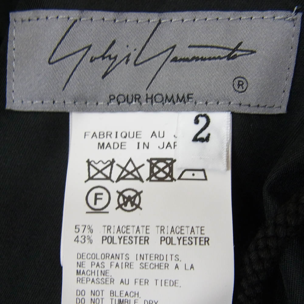 Yohji Yamamoto POUR HOMME ヨウジヤマモトプールオム 21AW HX-P37-500 TUXEDO CREPE DE CHINE SKIRT HALF PANTS スカート ハーフ パンツ ブラック系 2【中古】