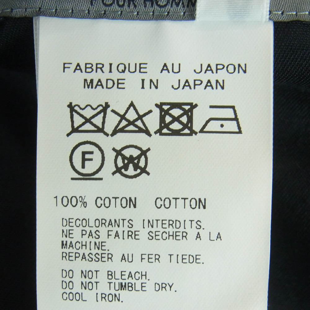 Yohji Yamamoto POUR HOMME ヨウジヤマモトプールオム 22SS HG-P55-032 新聞朝倉柄 ハンドペイント ハーフ ショート パンツ ショーツ ベージュ系 ブラック系 ブルー系 3【中古】