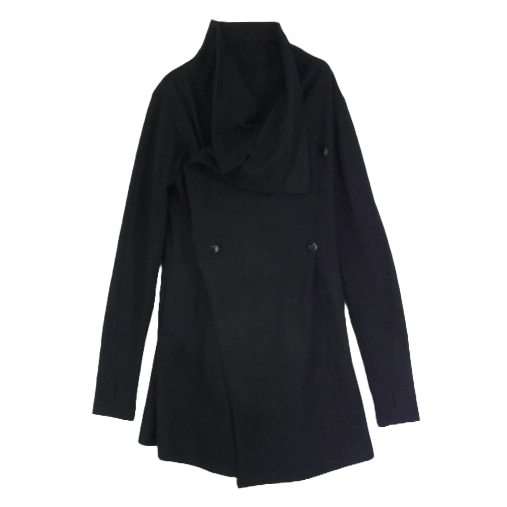 kiryuyrik キリュウキリュウ KX-HT27-058 Wrap Frill Cardigan ウール ラップ カーディガン ブラック系 M【中古】