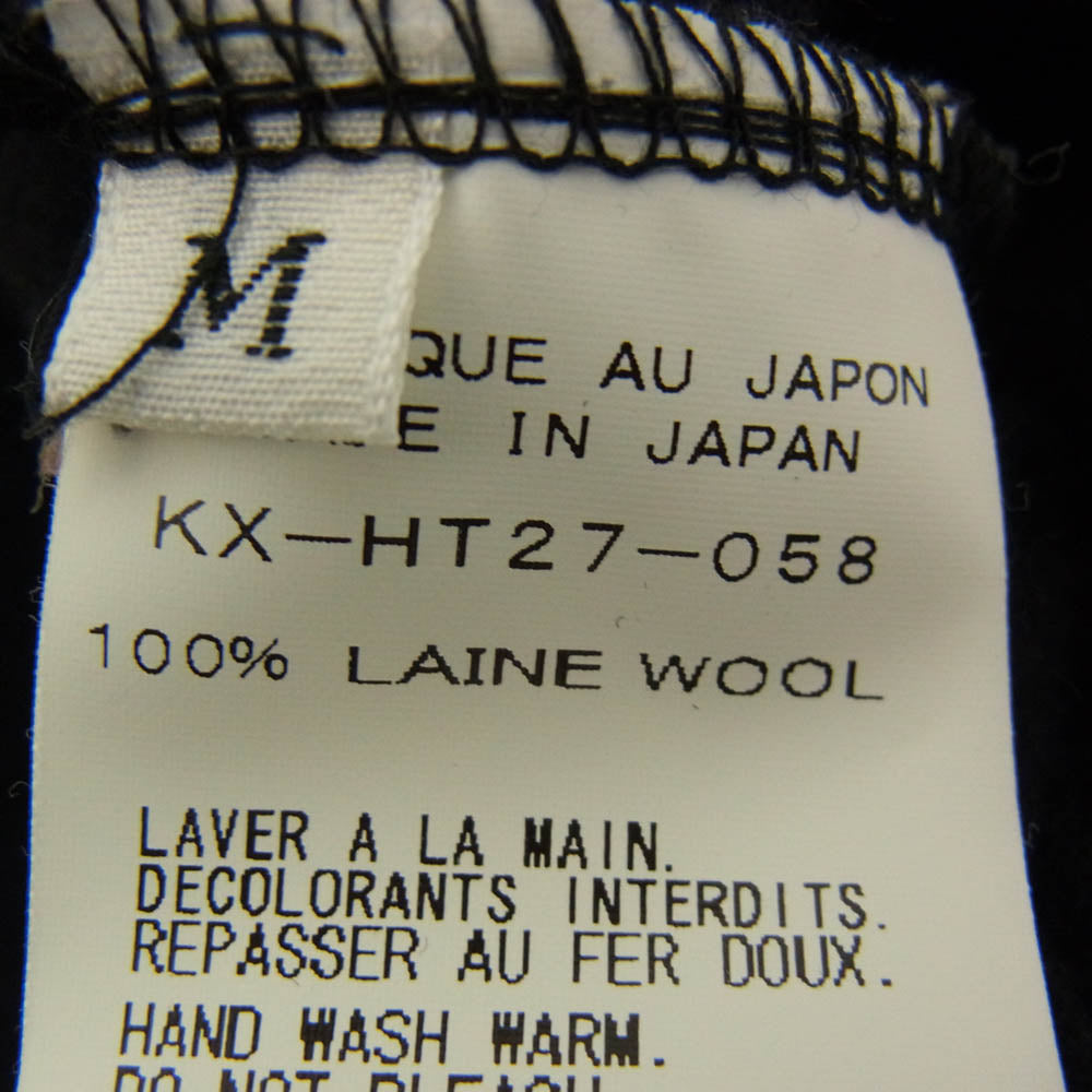 kiryuyrik キリュウキリュウ KX-HT27-058 Wrap Frill Cardigan ウール ラップ カーディガン ブラック系 M【中古】