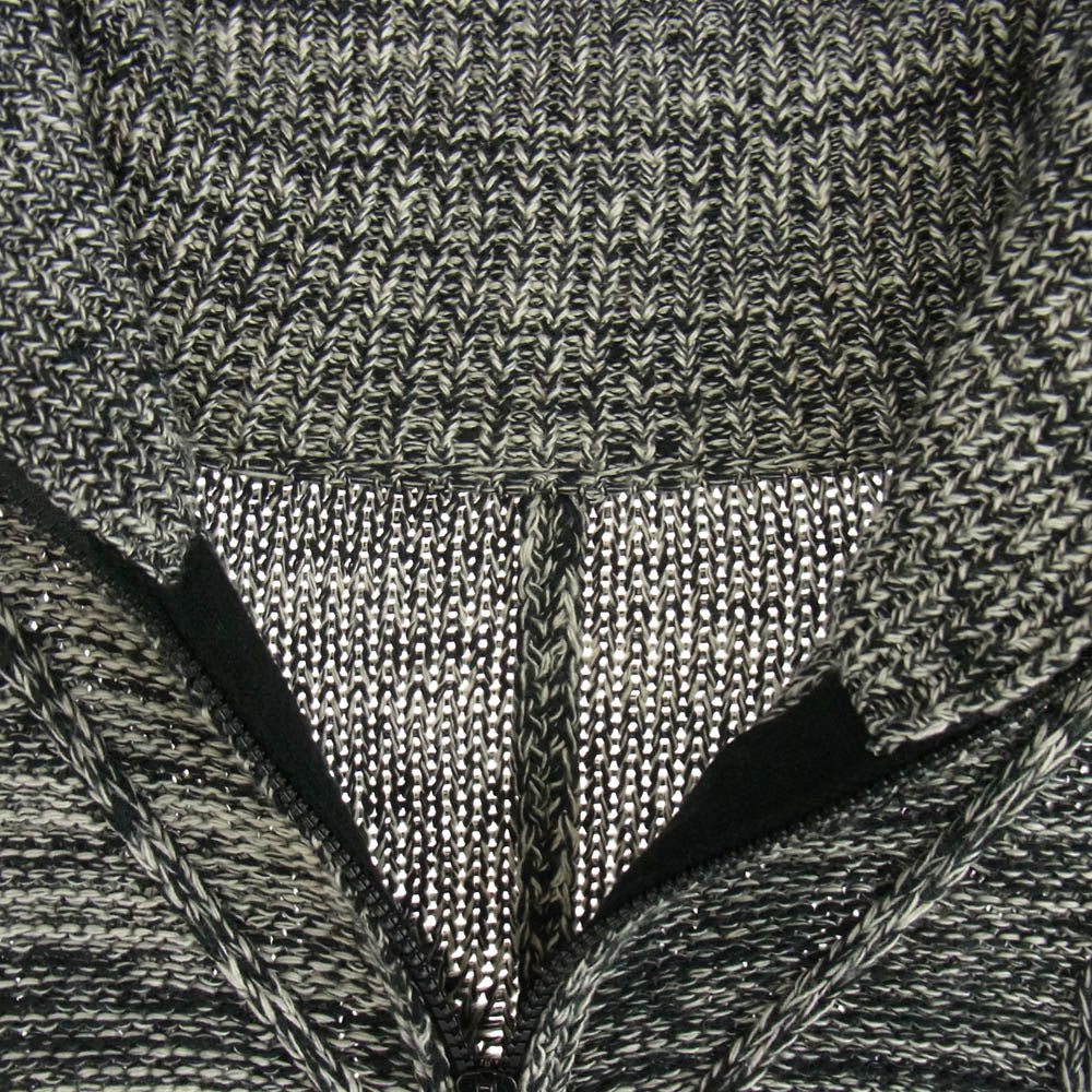 NO ID. ノーアイディ 24AW 455010-866K 4WAYハイネックニット ジップ ポンチョ ブラック系 ONE【中古】