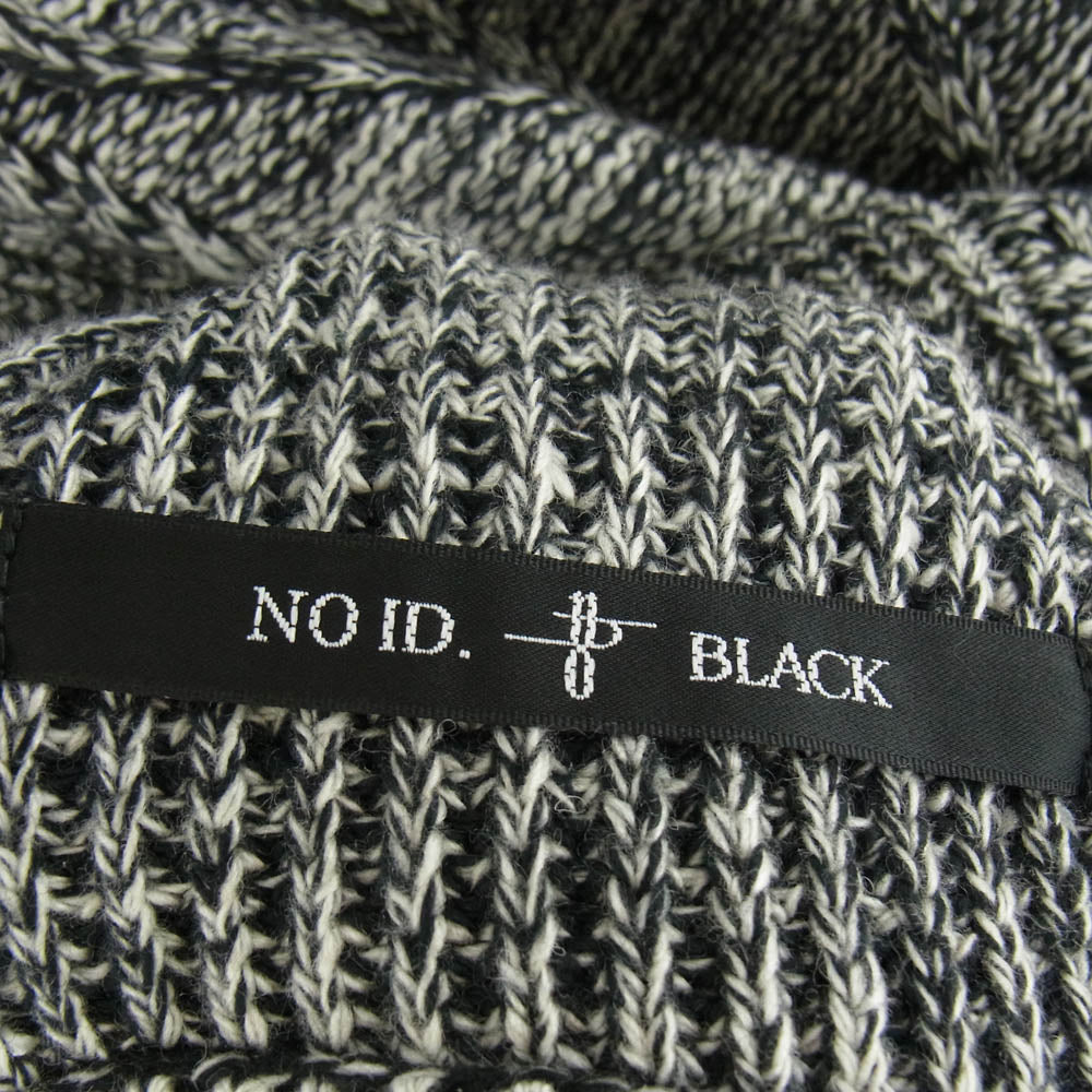 NO ID. ノーアイディ 24AW 455010-866K 4WAYハイネックニット ジップ ポンチョ ブラック系 ONE【中古】