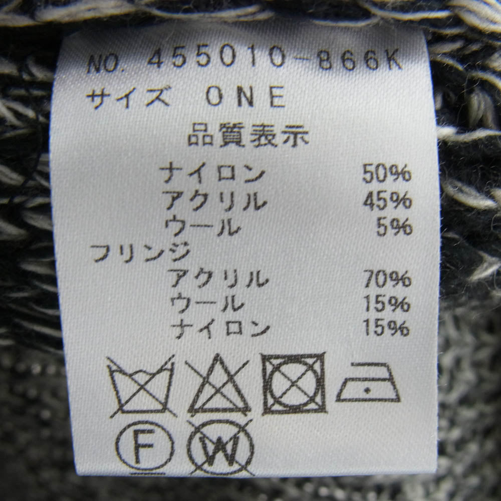NO ID. ノーアイディ 24AW 455010-866K 4WAYハイネックニット ジップ ポンチョ ブラック系 ONE【中古】