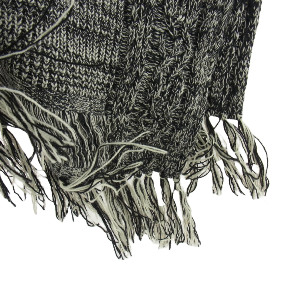 NO ID. ノーアイディ 24AW 455010-866K 4WAYハイネックニット ジップ ポンチョ ブラック系 ONE【中古】