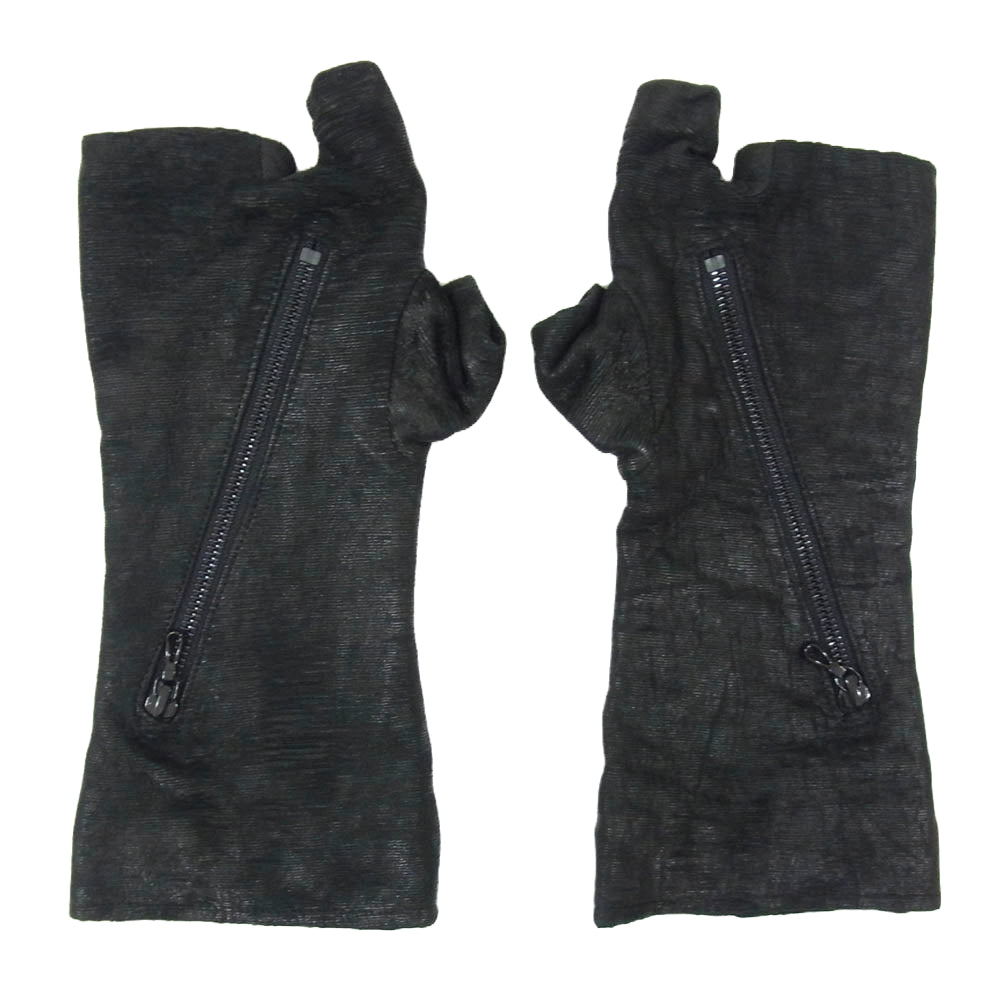 JULIUS ユリウス 16AW 557ACU11-BK ジップデザイン スラッシング グローブ ブラック系【中古】