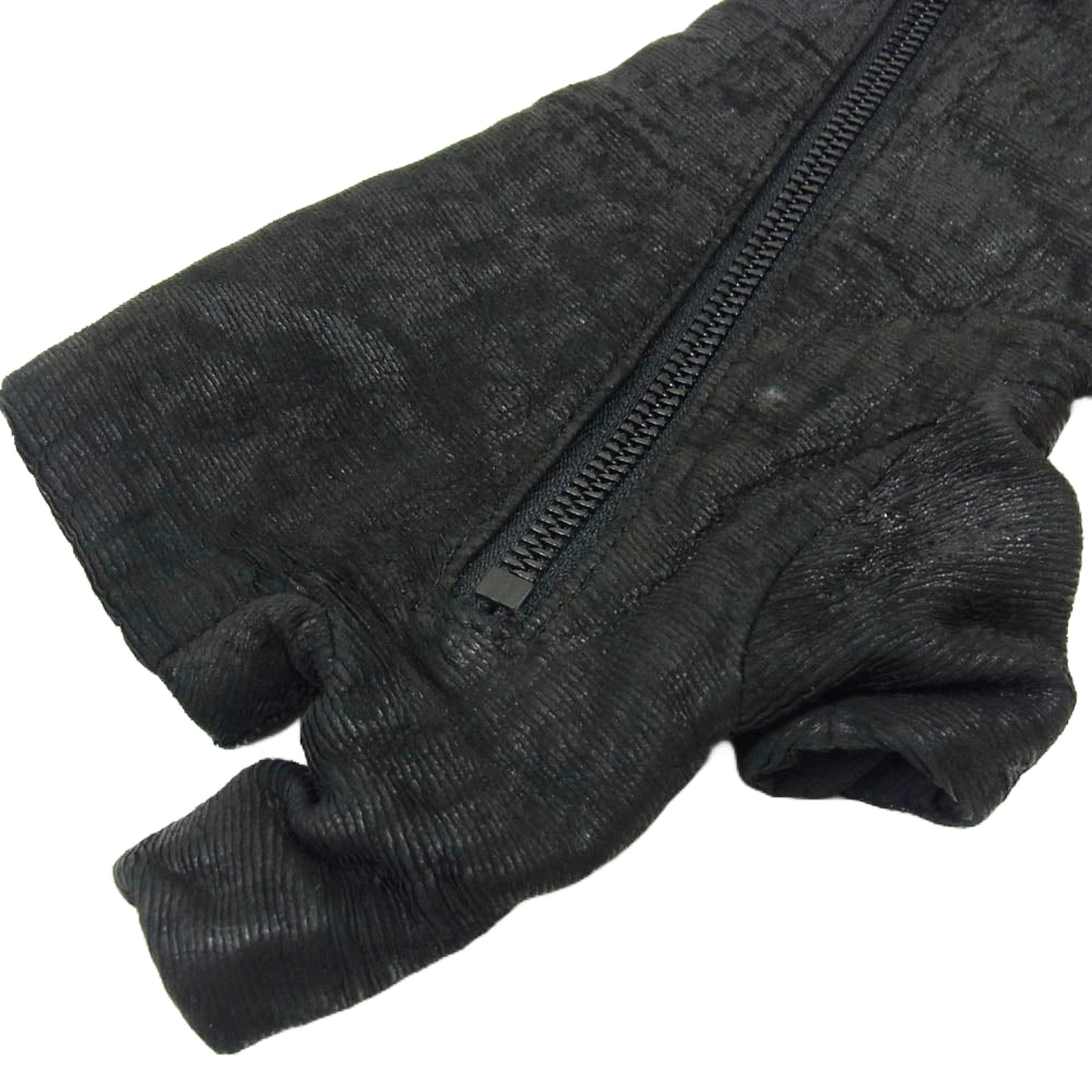 JULIUS ユリウス 16AW 557ACU11-BK ジップデザイン スラッシング グローブ ブラック系【中古】
