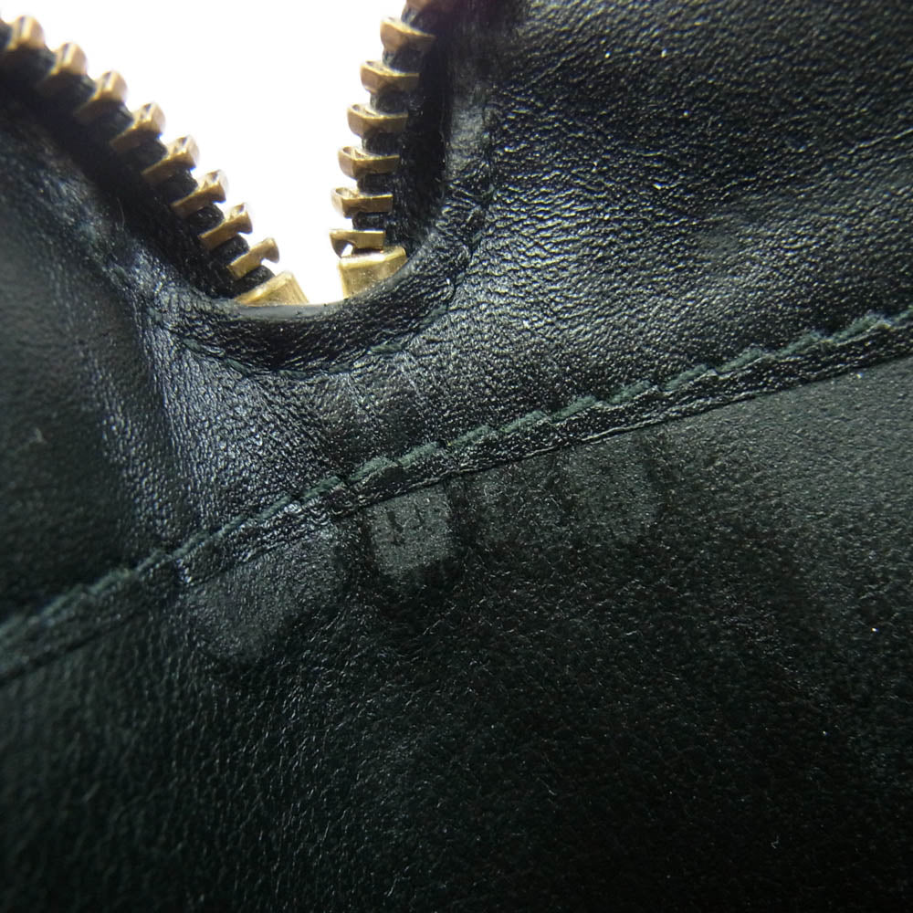 COMME des GARCONS コムデギャルソン SA2100 ARECALF レザー ラウンドファスナー 二つ折り財布 ブラック系【中古】