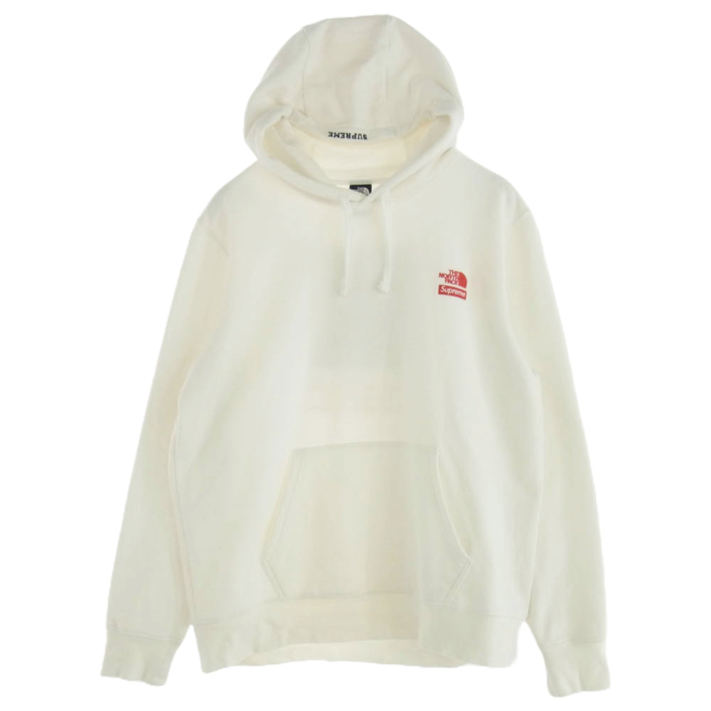 Supreme シュプリーム 19AW NT61906I THE NORTH FACE Statue of Liberty Hooded Sweatshirt ザノースフェイス スタチュー オブ リバティ フーデッド スウェットシャツ ホワイト系 L【中古】