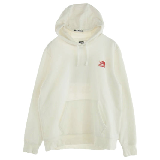 Supreme シュプリーム 19AW NT61906I THE NORTH FACE Statue of Liberty Hooded Sweatshirt ザノースフェイス スタチュー オブ リバティ フーデッド スウェットシャツ ホワイト系 L【中古】