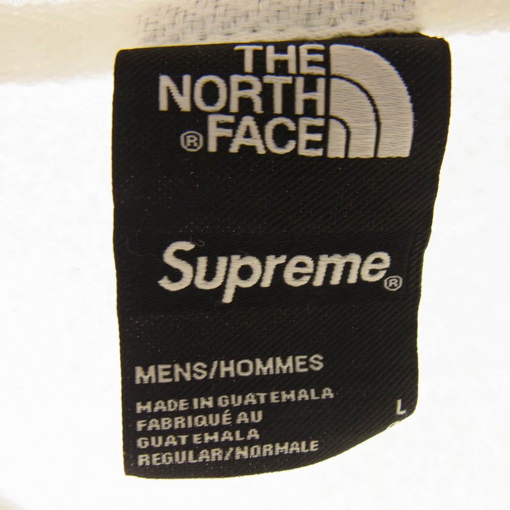 Supreme シュプリーム 19AW NT61906I THE NORTH FACE Statue of Liberty Hooded Sweatshirt ザノースフェイス スタチュー オブ リバティ フーデッド スウェットシャツ ホワイト系 L【中古】