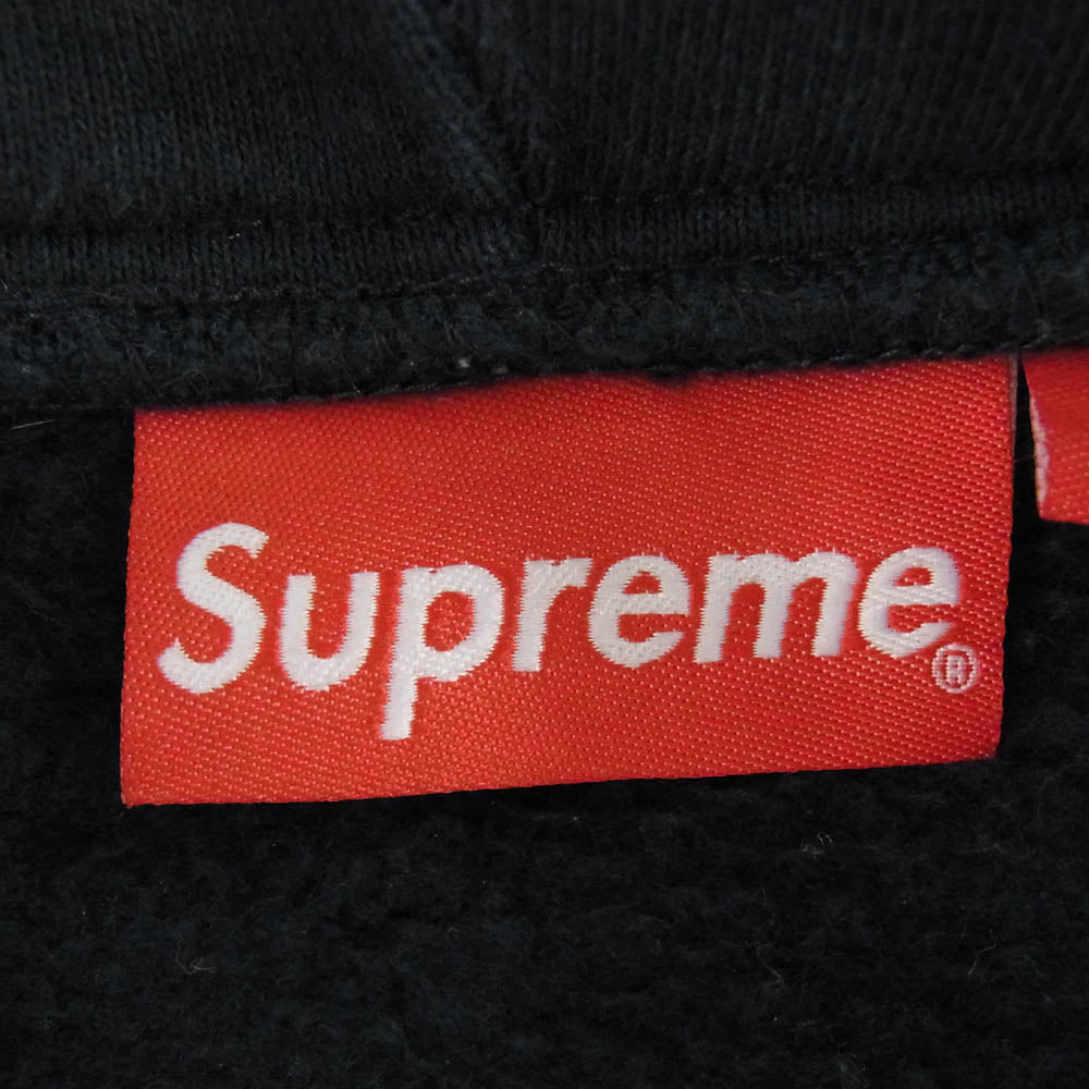 Supreme シュプリーム 16AW Old English Hood Logo Zip Up Sweat オールド イングリッシュ フード ロゴ ジップアップ スウェットパーカー ネイビー系 L【中古】