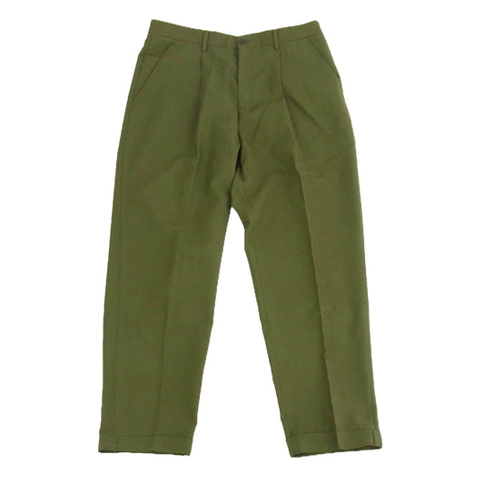 Supreme シュプリーム 21SS Pleated Trouser プリーツ トラウザー スラックス パンツ グリーン系 32【中古】
