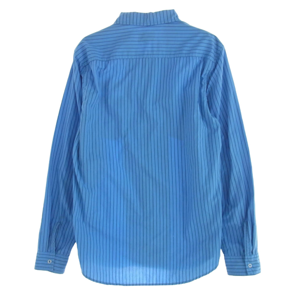 Supreme シュプリーム 14SS Striped Work Shirt ストライプ ワーク シャツ ブルー系 M【中古】