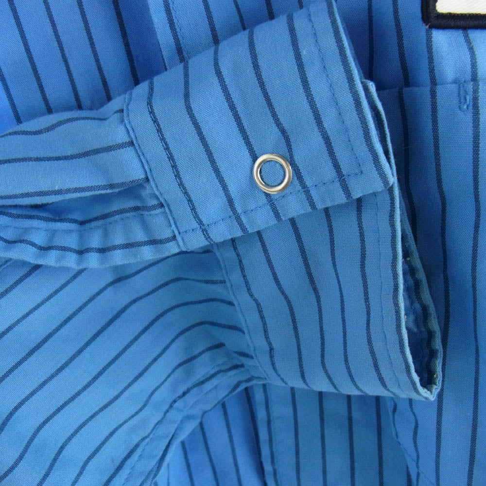 Supreme シュプリーム 14SS Striped Work Shirt ストライプ ワーク シャツ ブルー系 M【中古】