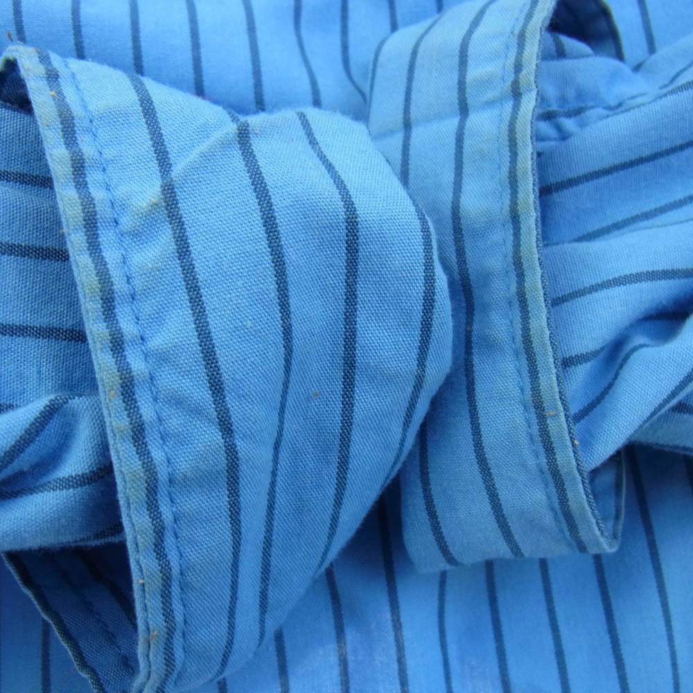 Supreme シュプリーム 14SS Striped Work Shirt ストライプ ワーク シャツ ブルー系 M【中古】