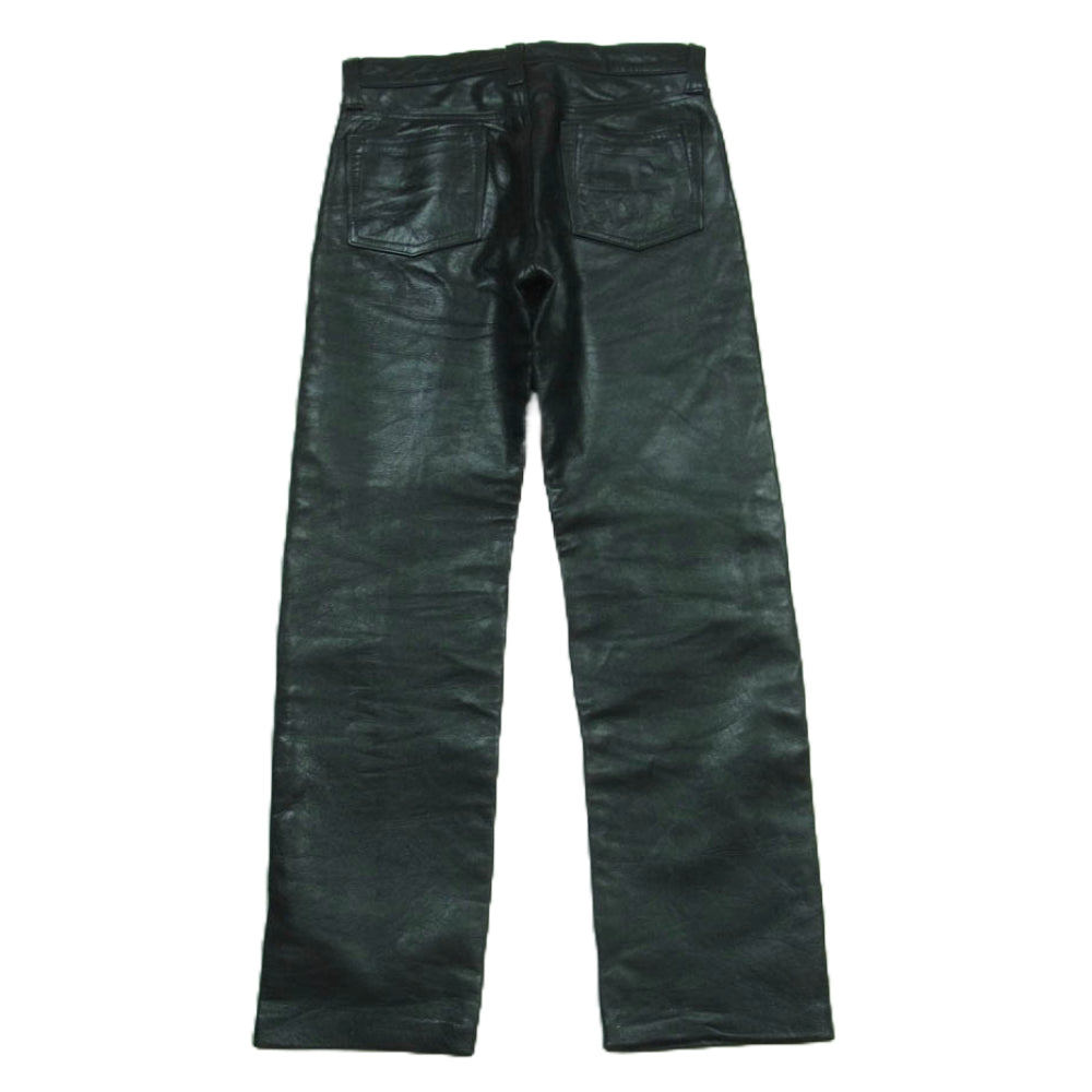The REAL McCOY'S ザリアルマッコイズ BUCO HORSEHIDE Leather Pants ブコ ホースハイド レザー パンツ ブラック系 29【中古】