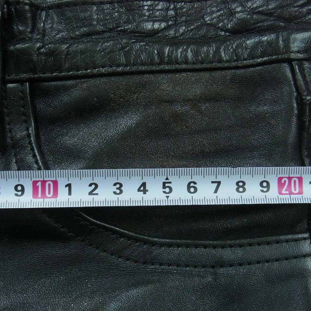 The REAL McCOY'S ザリアルマッコイズ BUCO HORSEHIDE Leather Pants ブコ ホースハイド レザー パンツ ブラック系 29【中古】
