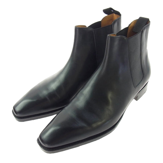 John Lobb ジョンロブ KENSINGTON レザー サイドゴア ブーツ ブラック系 6.5【中古】