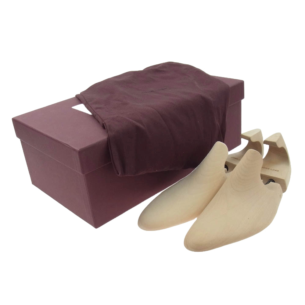 John Lobb ジョンロブ KENSINGTON レザー サイドゴア ブーツ ブラック系 6.5【中古】