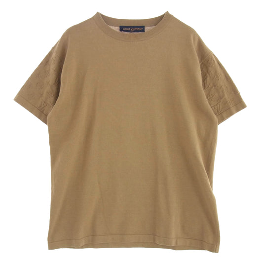 LOUIS VUITTON ルイ・ヴィトン RM242MQ Z34 HQN40W スリーブ モノグラム ニット Tシャツ 半袖 ベージュ系 M【中古】