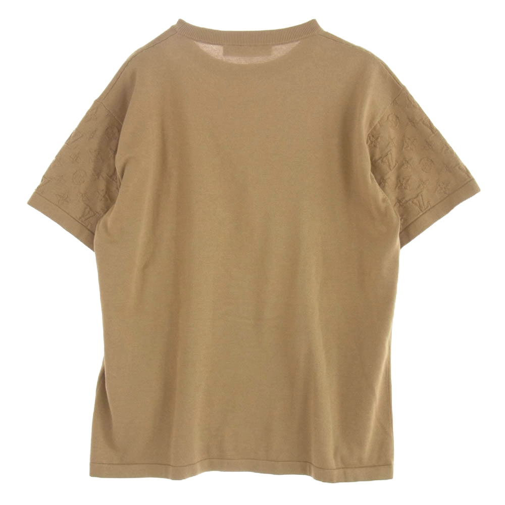 LOUIS VUITTON ルイ・ヴィトン RM242MQ Z34 HQN40W スリーブ モノグラム ニット Tシャツ 半袖 ベージュ系 M【中古】