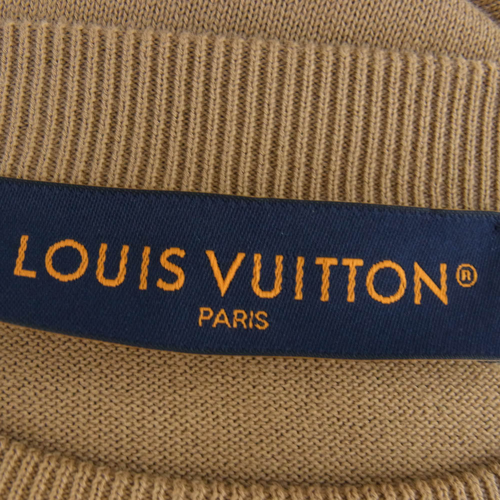 LOUIS VUITTON ルイ・ヴィトン RM242MQ Z34 HQN40W スリーブ モノグラム ニット Tシャツ 半袖 ベージュ系 M【中古】