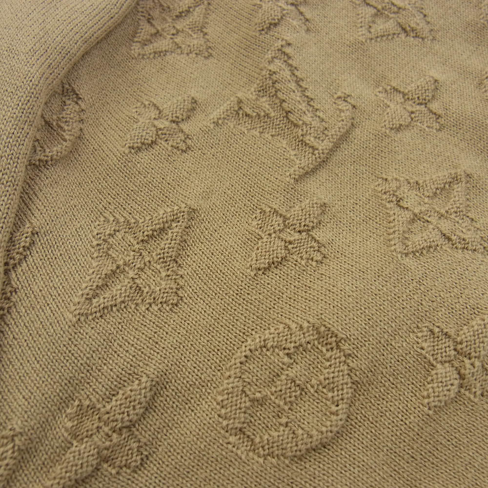LOUIS VUITTON ルイ・ヴィトン RM242MQ Z34 HQN40W スリーブ モノグラム ニット Tシャツ 半袖 ベージュ系 M【中古】