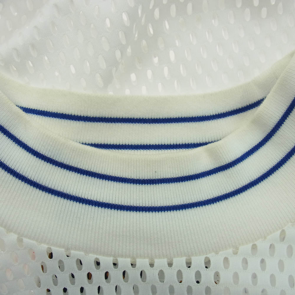 LOUIS VUITTON ルイ・ヴィトン RM222 P46 HNY67W メッシュ ロゴプリント 長袖 カットソー ホワイト系 L【中古】