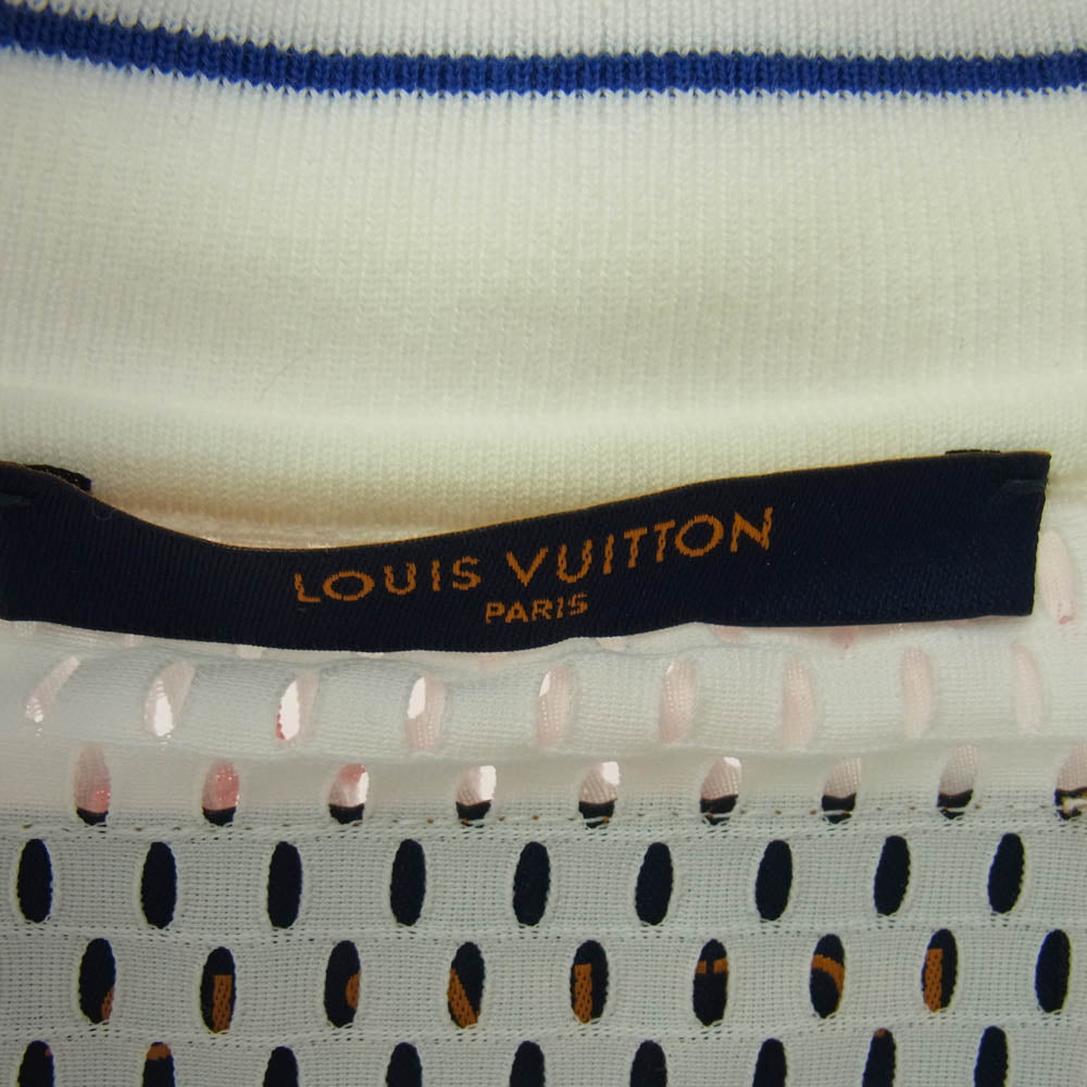LOUIS VUITTON ルイ・ヴィトン RM222 P46 HNY67W メッシュ ロゴプリント 長袖 カットソー ホワイト系 L【中古】