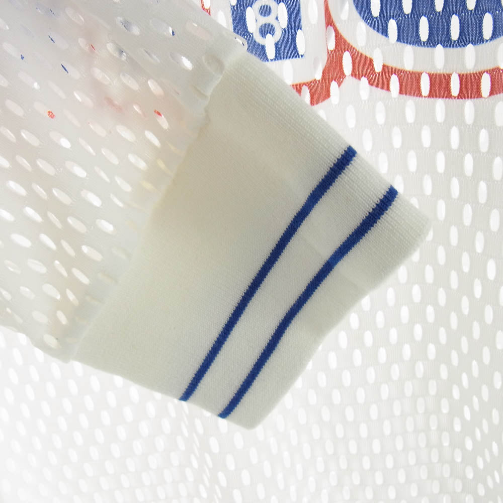 LOUIS VUITTON ルイ・ヴィトン RM222 P46 HNY67W メッシュ ロゴプリント 長袖 カットソー ホワイト系 L【中古】