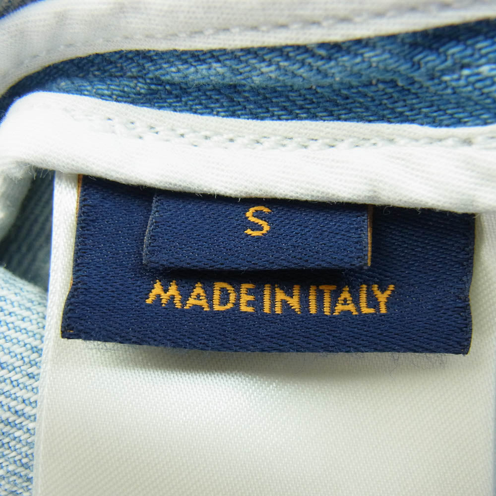 LOUIS VUITTON ルイ・ヴィトン 21SS RM212Q EU6 HLS50W DNA DENIM SS SHIRT デニム ショート スリーブシャツ 半袖 デニムシャツ ジャケット インディゴブルー系 S【中古】