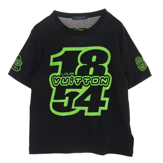 LOUIS VUITTON ルイ・ヴィトン 22AW RM222 ZTD HNN78W グラフィック ニット Tシャツ 半袖 ブラック系 ライトグリーン系 L【中古】