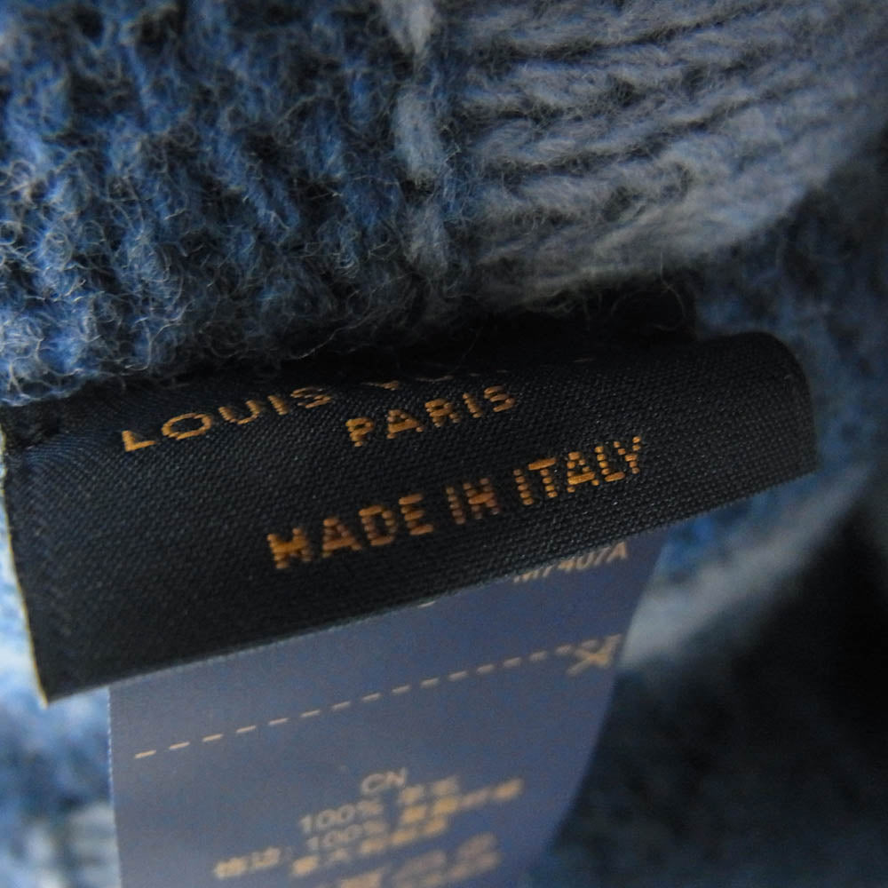 LOUIS VUITTON ルイ・ヴィトン 24SS M7407A ダミエ ニット ビーニー インディゴブルー系【中古】