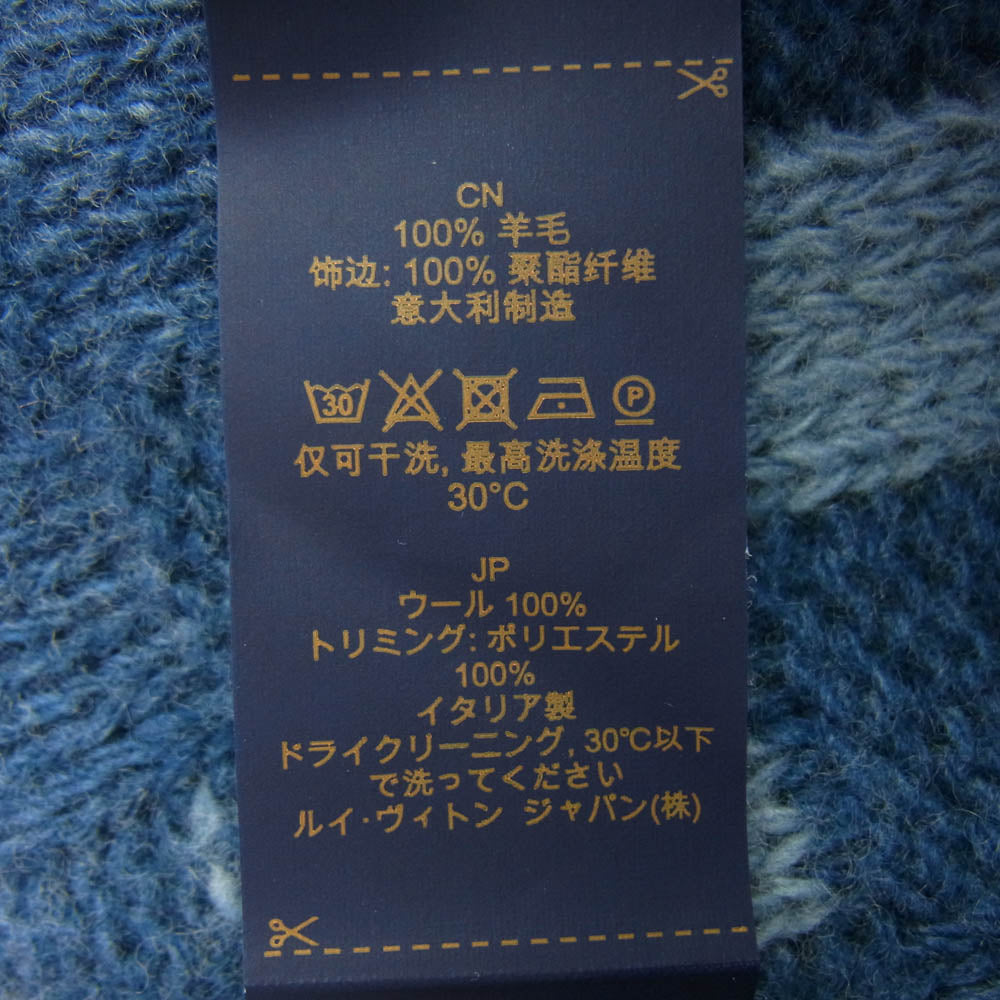 LOUIS VUITTON ルイ・ヴィトン 24SS M7407A ダミエ ニット ビーニー インディゴブルー系【中古】