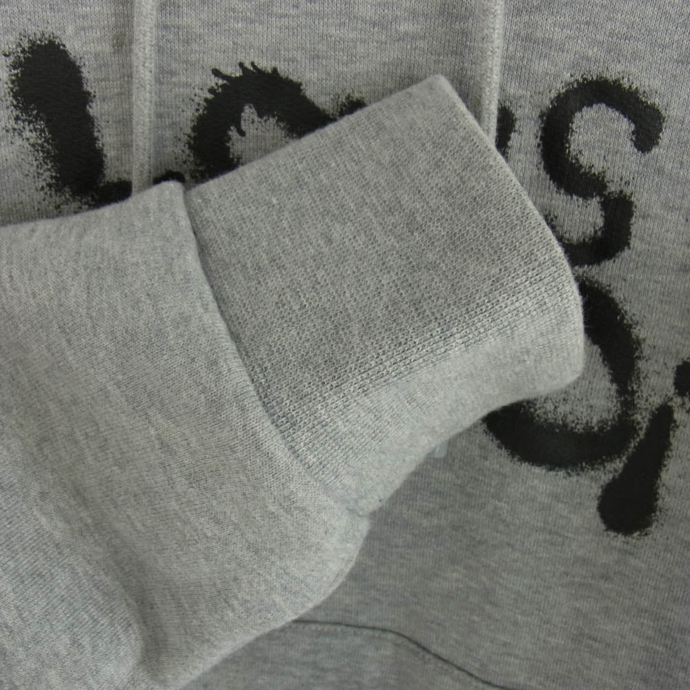 LOUIS VUITTON ルイ・ヴィトン 21AW RM212 UYR HLY68W ロゴプリント ネオンワーキングマン フーディ パーカー グレー系 M【中古】