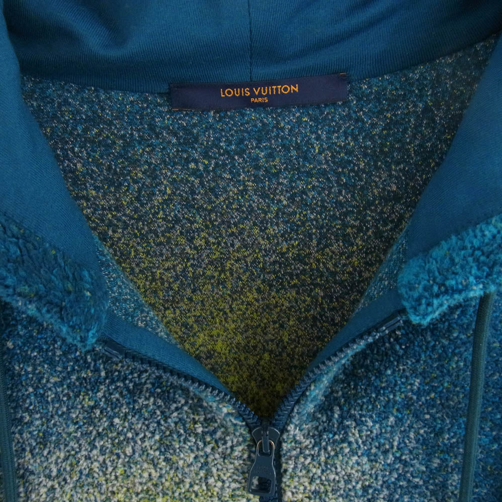 LOUIS VUITTON ルイ・ヴィトン 22AW RM222V NS5 HNY04W Embroidered Zip Through Hoodie エンブロイダード フリース フーディ ジップアップ パーカー マルチカラー系 L【中古】