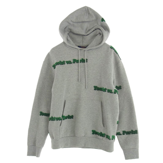 LOUIS VUITTON ルイ・ヴィトン 21AW RM212 UYR HLY95W TOURIST VS PURISTタフタージュプルオーバーパーカー フーディー グレー系 S【中古】