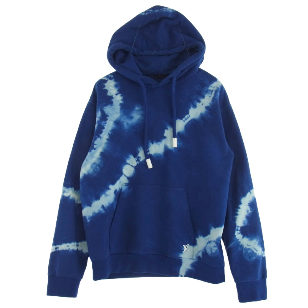 LOUIS VUITTON ルイ・ヴィトン 22SS RM221 J73 HMY74W タイダイ染め プルオーバー パーカー ブルー系 ホワイト系 M【中古】