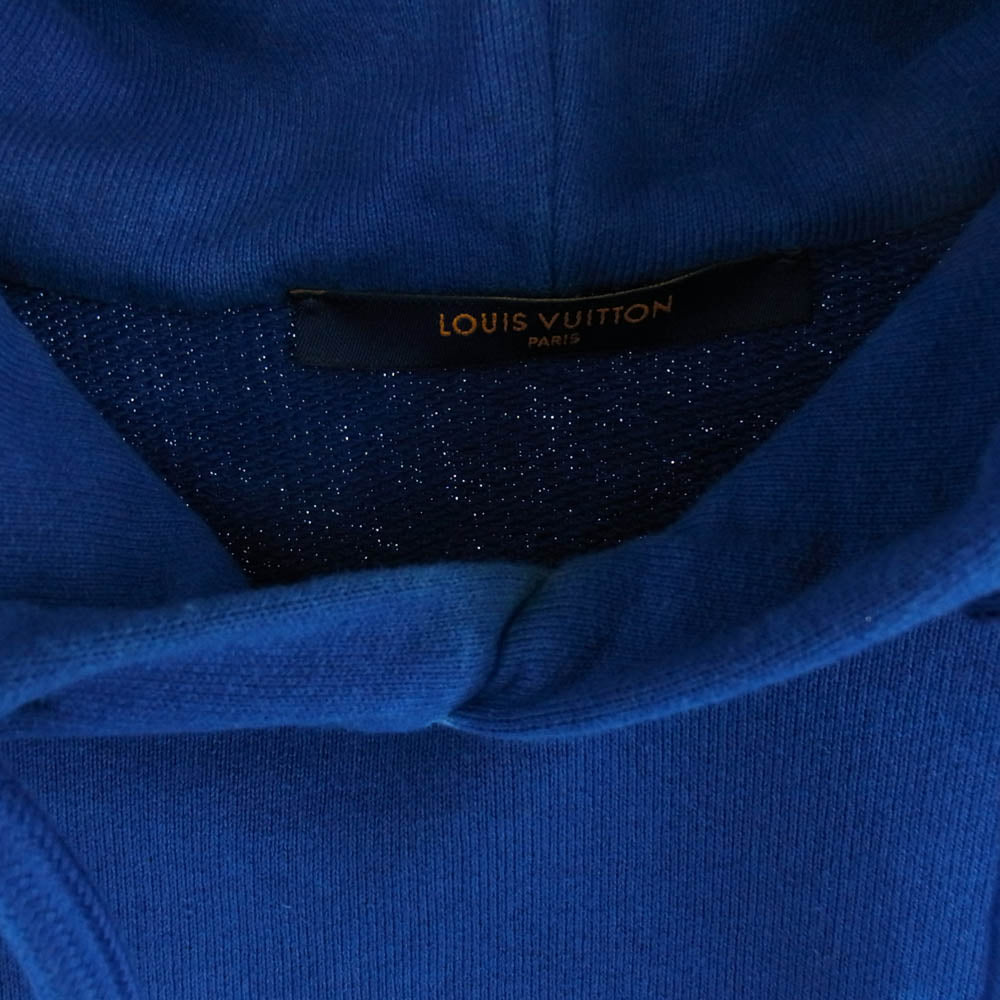 LOUIS VUITTON ルイ・ヴィトン 22SS RM221 J73 HMY74W タイダイ染め プルオーバー パーカー ブルー系 ホワイト系 M【中古】