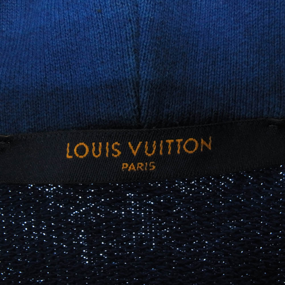 LOUIS VUITTON ルイ・ヴィトン 22SS RM221 J73 HMY74W タイダイ染め プルオーバー パーカー ブルー系 ホワイト系 M【中古】