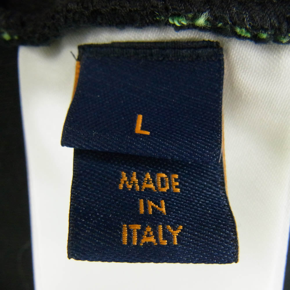 LOUIS VUITTON ルイ・ヴィトン 22AW RM22 RC6 HNY88W LV アイズシャドウ ジャガード ベロア スウェット プルオーバーパーカー ブラック系 グリーン系 L【中古】